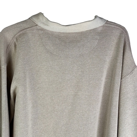 Naturalife Oatmeal Colored Long Sleeve Polo With Collar 2 Button Front Sz. XXL - Picture 4 of 7